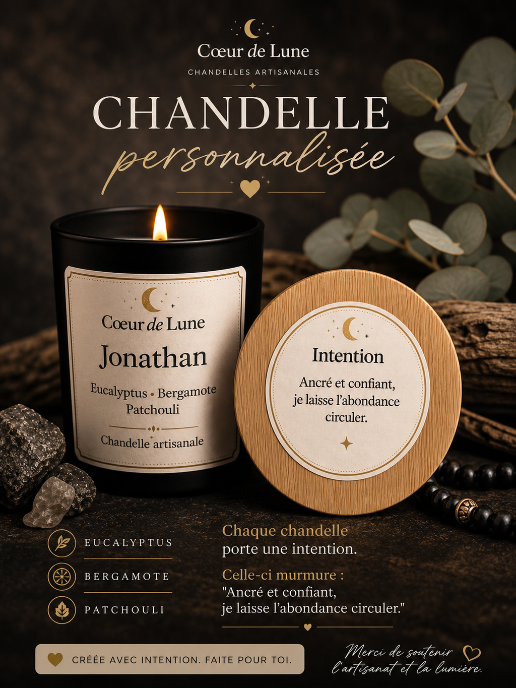Chandelle personnalisée